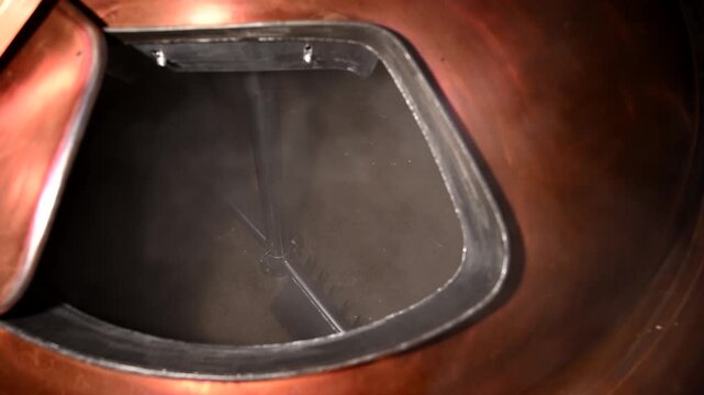 Craft Brewing Process at a Private Brewery Showing the Steps of Beer Making in 4K Slow Motion With Boiling and Fermentation