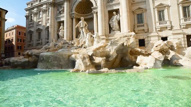 World famous Trevi Fountain in Rome italy