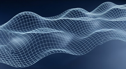 Data Grid Network Abstract Blue Technology Copy Space