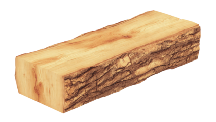 Wood log isolated on transparent background