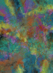 Abstract image for printing. Picture for modern interiors. The picture is painted by hand on a tablet. © neurostructure