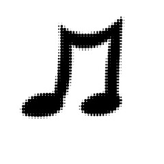 Pop art music note