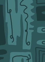 Abstract image for printing. Picture for modern interiors. The picture is painted by hand on a tablet. © neurostructure