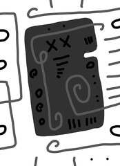 Abstract image for printing. Picture for modern interiors. The picture is painted by hand on a tablet.