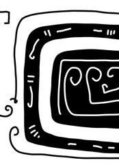 Abstract image for printing. Picture for modern interiors. The picture is painted by hand on a tablet. © neurostructure