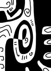 Abstract image for printing. Picture for modern interiors. The picture is painted by hand on a tablet. © neurostructure