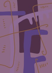 Abstract image for printing. Picture for modern interiors. The picture is painted by hand on a tablet. © neurostructure