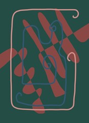 Abstract image for printing. Picture for modern interiors. The picture is painted by hand on a tablet. © neurostructure