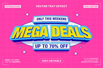 Mega Deals Editable Vector Text Effect
