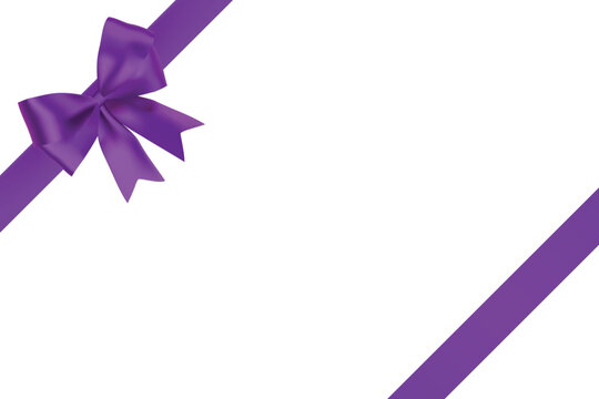 pink bow on white background