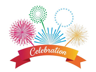 Vibrant celebration fireworks display