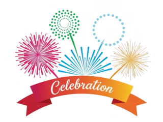 Vibrant celebration fireworks display