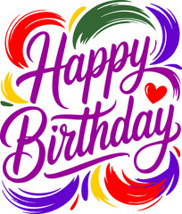 Festive inscription Happy Birthday