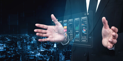 A weekly business performance report and analytics dashboard. A concept for tracking trends, KPIs, financial data, and insights over time. Motif