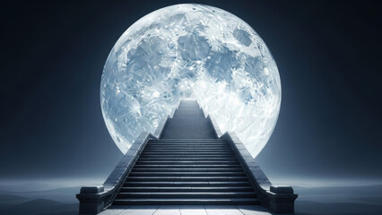 "Steps to the Moon: Illuminated Pathway to Success and Hope"