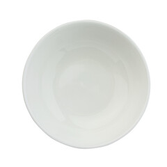 Small white sauce boat for table setting isolated on white background