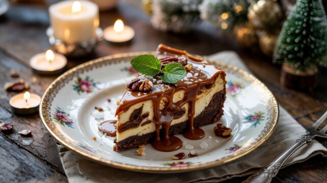 Brownie cheesecake is a popular dessert that combines a rich, dense chocolate brownie cake and a delicate creamy layer of cheesecake.