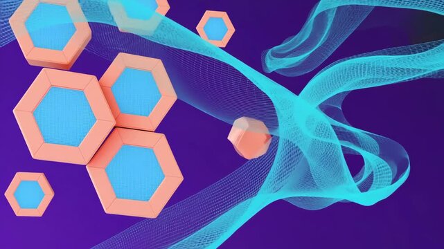 Abstrakter geometrischer Hintergrund &ndash; Moderne Formen und Strukturen in Bewegung	