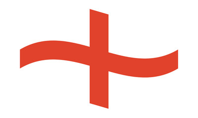 Obraz premium National England waving flag isolated.