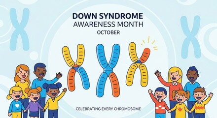Celebrating Down Syndrome Awareness Month with joyful diversity.