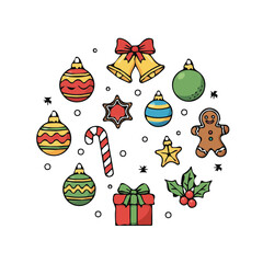 Christmas icons vector design and illustration