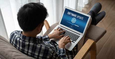 Software update on computer for modish version of device software upgrade