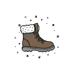 Christmas winter shoe vector design and illustration