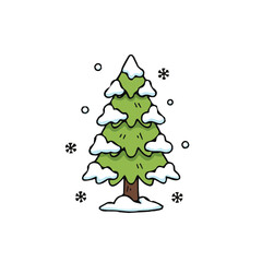 Winter tree vector design and illustration