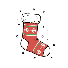 Christmas stocking vector design