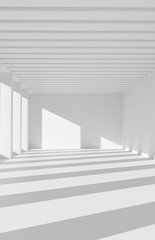 Vintage white room with window in new home