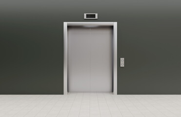 Modern steel elevator