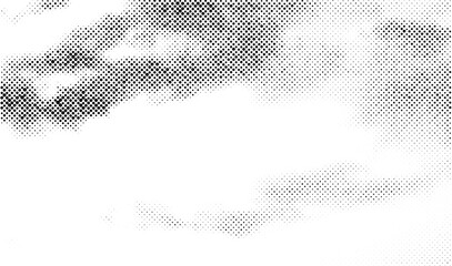 Distressed halftone gradient background. Vintage noisy dotted pattern for poster, album cover, collage design.
