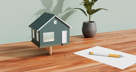 Business deal, agreement, sign contract and paperwork for banking loan, mortgage or government policy,