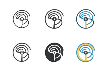 Elegant Watch Movement. Delicate hairspring and balance wheel forming rhythmic circular motion, minimal vector icon, first in line
