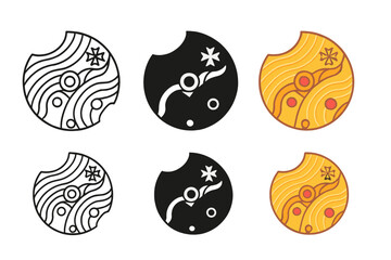 Geneva Seal Watch Art. Watch movement detail with Geneva seal patterns and polished edges, abstract minimalist vector illustration