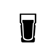 Abstract tiki style cocktail glass silhouette vector illustration