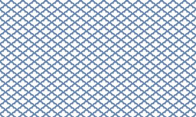 5枚の花びらのフレームに線が入って下が重なる刺繍風花柄