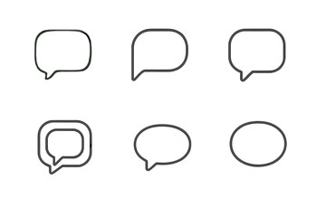Whisper Shape Icons. Line style icons of Whisper Shapes: blurred contour, soft gap, floating hollow, echoing frame, silent pulse,