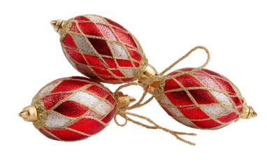 Firecracker ornament bundle tied with gold string captured in studio lighting for festive, Chinese New Year, and decorative design concepts isolated on transparent background PNG