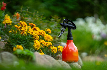 Hand sprayer for the garden.Spray gun for plants
