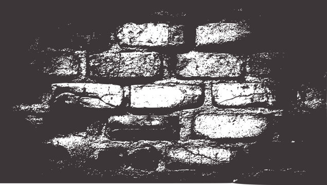 Black and white rough textured brick wall pattern bricks