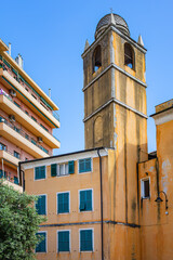 Church of San Salvatore (Chiesa di San Salvatore), it was originally built in the 12th century. Piazza Sarzano square, Genoa, Ligury, Italy, Europe.