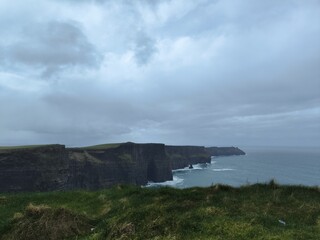 Cliffs of Moher under stormy sky, County Clare, Ireland