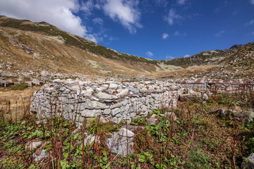 A temporary hut built using stone in the high altitudes of the Eastern Black Sea region...
