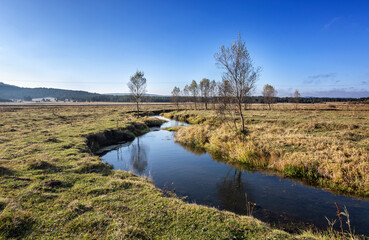 The Aladağ Stream flows through the middle of a plateau surrounded by forests in Bolu...
