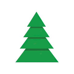 Christmas Tree Flat Vector Icon