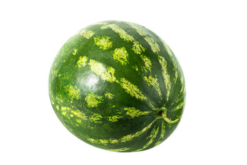 Fresh ripe watermelon isolated on transparent background, perfect for design, food concepts, summer themes and healthy nutrition ideas.