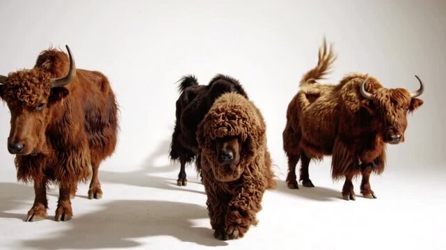 Sheperd dog with some yaks