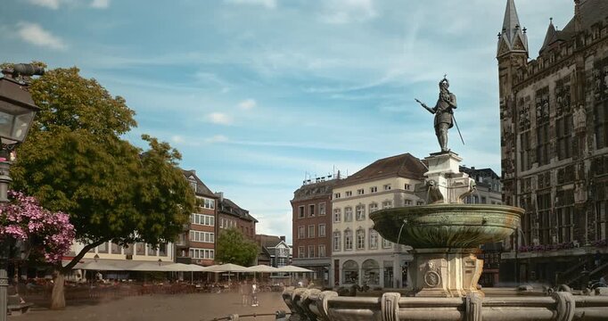 Charlemagne Fountain at Aachen Market Square