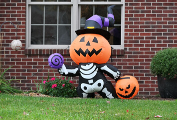 Jack-O-Lantern Skeleton Witch